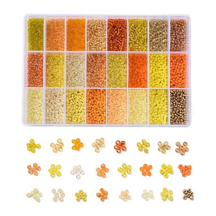 288G 24 Colors Glass Seed Beads SEED-JQ0005-01C-3mm-1