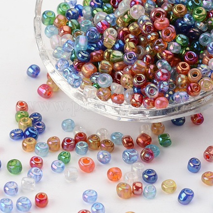 Perles de rocaille en verre rondes SEED-A007-4mm-1