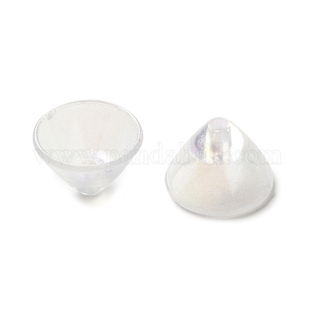 透明な花弁状のアクリル ビーズ コーン  円錐形  透明  12x17.5mm  穴：2mm  約680個/500g OACR-L013-010-1