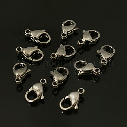 304 Stainless Steel Lobster Claw Clasps X-STAS-G035-I-1