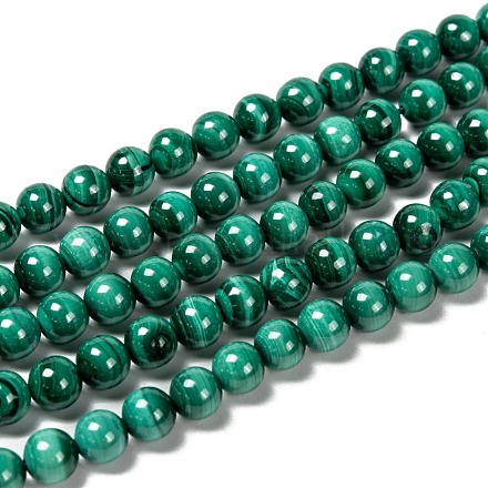 Chapelets de perles en malachite naturelle G-O166-07A-6mm-1