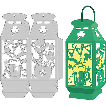 Benecreato st. Stampi in metallo per il giorno di San Patrizio 3d lanterna birra trifoglio festival celebrazione stencil in acciaio al carbonio per l'arredamento del festival DIY-WH0309-750-1