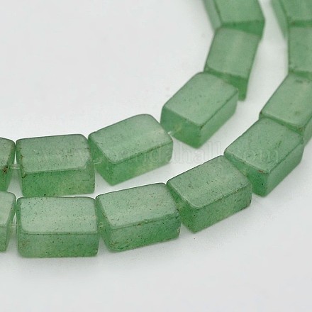 Rectangle Natural Green Aventurine Beads Strands G-N0154-15-1