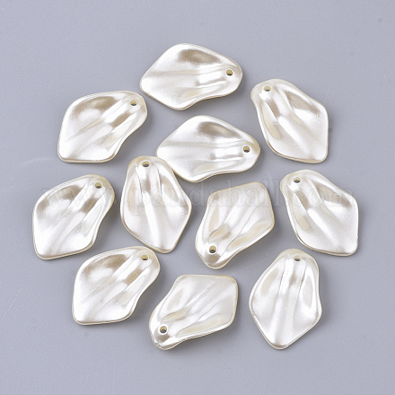 Pendentifs en plastique imitation perle ABS OACR-T022-16-1