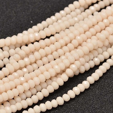 Chapelets de perles en rondelles facettées en verre X-GLAA-I033-3mm-04-1