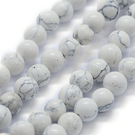 Chapelets de perles en turquoise synthétique G-P386-01-12mm-1