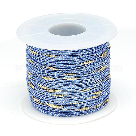 ナイロン糸とメタリックコード  コーンフラワーブルー  1~1.5mm  約100m /ロール NWIR-T001-A15-1