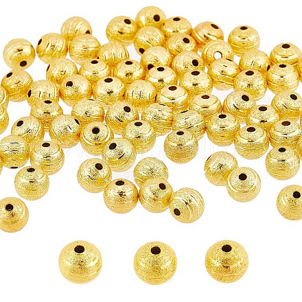 Sunnyclue 100 pieza de cuentas doradas de 8 mm KK-SC0003-40-1