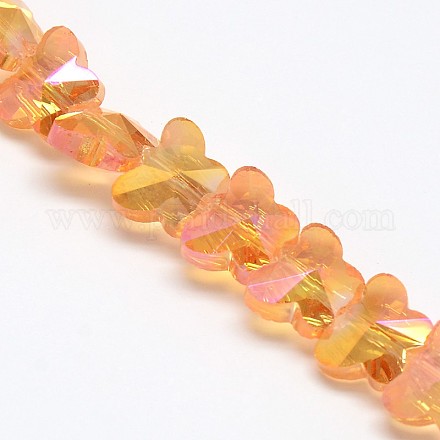 Electroplate Crystal Glass Butterfly Beads Strands EGLA-F041-A02-1
