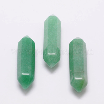 Faceted Natural Green Aventurine Beads G-K012-35mm-01-1