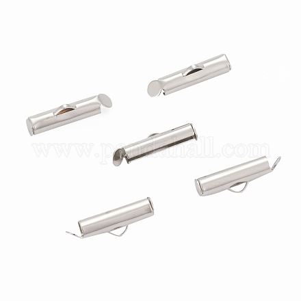 Iron Slide On End Clasp Tubes X-IFIN-R212-1.6cm-P-1