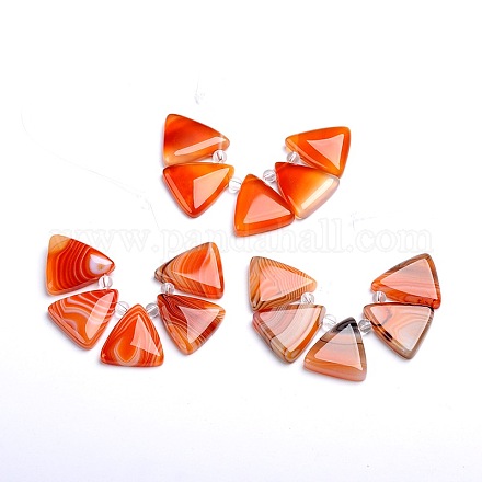 Triangle Natural Agate Bead Strands G-D758-1