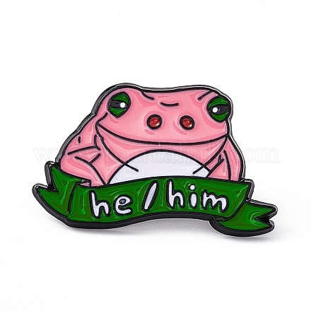 Animal with Word He/Him Enamel Pin JEWB-A005-11-02-1