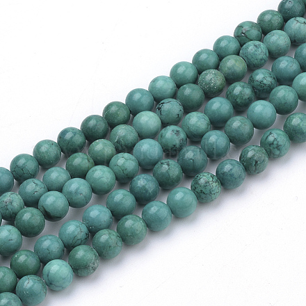 Chapelets de perles en turquoise synthétique G-Q953-01-4mm-1