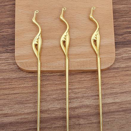 Chinese Style Alloy Crane Hair Sticks OHAR-PW0006-01A-1