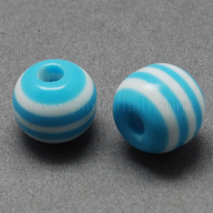 Rotonde perle di resina a righe X-RESI-R158-20mm-05-1