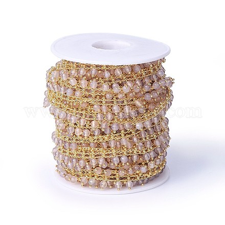 Chaînes de perles d'agate facettée naturelle teintée à la main CHC-P007-B01-1