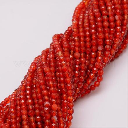 Chapelets de perles d'agate naturelle G-G882-4mm-A03-4-1