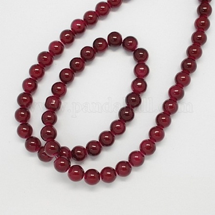 Jelly Style Round Spray Painted Glass Beads Strands X-DGLA-R001-10mm-7-1