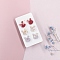 Acrylic Stud Earrings for Women, Mixed Color, Rabbit, 18x16mm, 3pairs/set