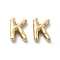 304 Stainless Steel Pendants, Real 14K Gold Plated, Ion Plating(IP), Balloon Letter Charm, Letter K, 19x13.5x4.5mm, Hole: 2mm