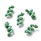 Handmade Lampwork Enamel Beads, Snake, Bumpy, Medium Sea Green, 27.5~31.5x15~20x14~16mm, Hole: 5~6mm