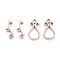 Ion Plating(IP) 304 Stainless Steel Toggle Clasps, Teardrop, Rose Gold, teardrop,: 18.5x9.5x2.5mm, Hole: 1.5mm, Bar: 6.5x16.5x2.5mm, Hole: 1.5mm