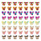 Pandahall 80Pcs 8 Colors Spray Painted Synthetic Turquoise Beads Strands, Butterfly, Mixed Color, 13x15x4mm, Hole: 0.9mm, 10pcs/color