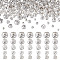 150Pcs 5 Styles Brass Beads, Long-Lasting Plated, Spiral Round, Nickel Free, 925 Sterling Silver Plated, 2.5~5.5x2~5.5mm, Hole: 1~2mm, 30pcs/style