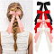 Big Bowknot Polyester Alligator Hair Clips, with Platinum Plated Alloy Clip, for Women Girls, Mixed Color, 233~235x121x11mm, 4 colors, 1pc/color