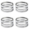 4Pcs Brass Rings, Assistant Tool, for Buckling, Open and Close Jump Ring, Platinum, 18x9mm