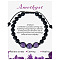 Natural Amethyst Beaded Bracelet with 8mm Matte Stone