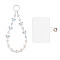 Resin Beads Mobile Straps, with Plastic Sheet, Butterfly, White, 15.2cm