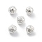 Alloy Hollow Beads, Round, Cadmium Free & Lead Free, Silver, 8x7~8mm, Hole: 1.5~2mm
