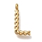 PVD Vacuum Plating 304 Stainless Steel Pendants, Real 18K Gold Plated, Letter Charm, Letter L, 14x17x3mm, Hole: 1.8mm