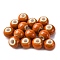 Handmade Porcelain Beads, Round, Chocolate, 6~7x5~6mm, Hole: 2mm