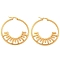 304 Stainless Steel Huggie Hoop Earrings, Flat Round, Golden, 44x2mm