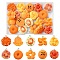 20Pcs 10 Styles Opaque Resin Imitation Food Pendants, Bread Charms, with Platinum Tone Iron Loops, Orange, 22.5~27x19.5~26x8~14mm, Hole: 1.6~2mm, 2pcs/style