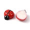 Opaque Resin Cabochons, Ladybug, Red, 14.5~15x13~13.5x7mm