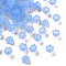 Transparent Acrylic Beads Caps, Tulip Flower, Lily of the Valley, Frosted, Cyan, 10x6mm, Hole: 1.5mm, about 2100pcs/500g