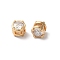 Brass Pave Clear Glass Multi Strand Links, Column, Golden, 5x5x5mm, Hole: 1.4x2.5mm