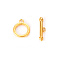 Stainless Steel Toggle Clasps, Golden, Ring, clasps: 19x15.5mm, bar: 25x7mm