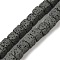Natural Lava Rock Beads Strands, Cube, Dyed, Gray, 6.5x6.5x6.5mm, about 60pcs/strand, 15.60''(39.63cm)