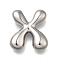 304 Stainless Steel Pendants, Letter Charm, Anti-Tarnish, Letter X, 22x20x6mm, Hole: 3.5x2.2mm