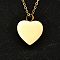 304 Stainless Steel Heart Cinerary Casket Pendant Necklaces, Urn Ashes Necklaces for Pet, Golden, 21.61 inch(54.9cm)