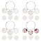 PH PandaHall 4pcs Sublimation Bracelets Blanks, Heat Transfer Bracelet Round Heart Photo Bezel Tray Blank Adjustable Bracelet Bezel Setting with Cabochons for Women Bracelet Christmas Thanksgiving