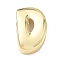 Brass Initial Beads, Real 18K Gold Plated, Long-Lasting Plated, Rack Plating, Lead Free & Cadmium Free, Letter D, 21x13x7mm, Hole: 8.5x4.5mm
