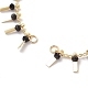 Glass Beaded Chains Bracelet Making AJEW-JB01150-45-2