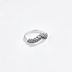 925 стерлингового серебра кольца перста RJEW-BB56098-6-5