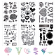 GLOBLELAND 6 Sheets Valentine's Day Bouquet Silicone Clear Stamps Transparent Stamps for Birthday Easter Holiday Cards Making DIY Scrapbooking Photo Album Decoration Paper Craft DIY-GL0002-78B-1